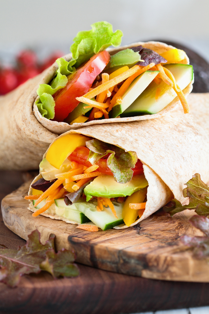 Healthy Vegan / Vegetarian Veggie Wrap