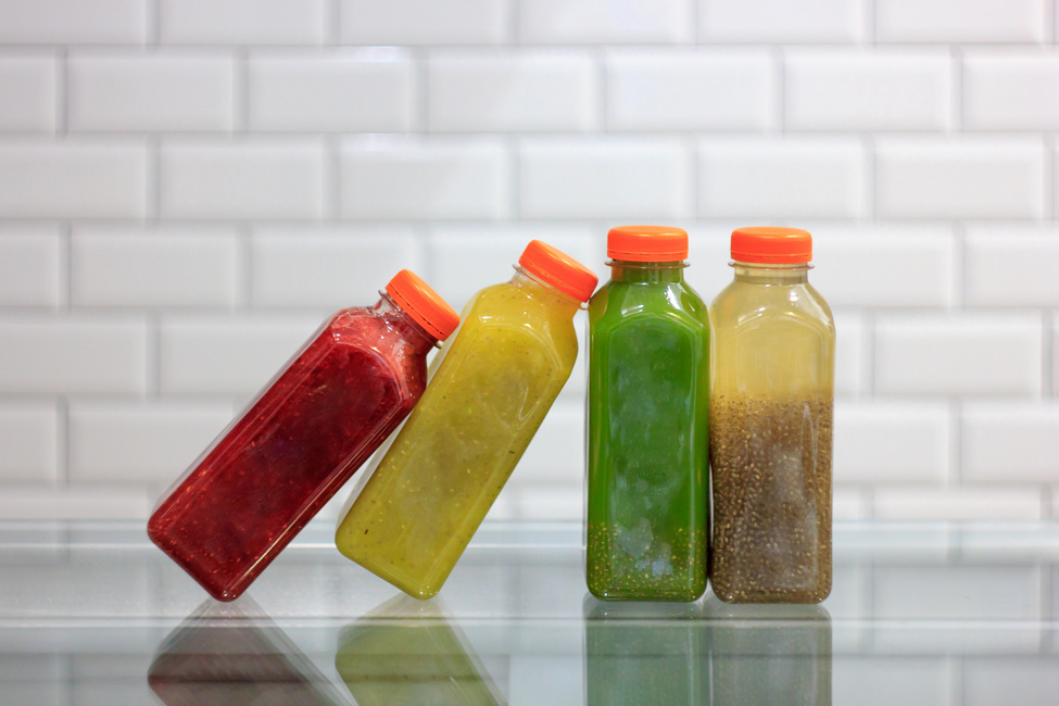 Cold pressed juices with Chia seeds
